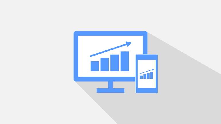 Showing fundamentals of data visualization at laptop and mobile screens