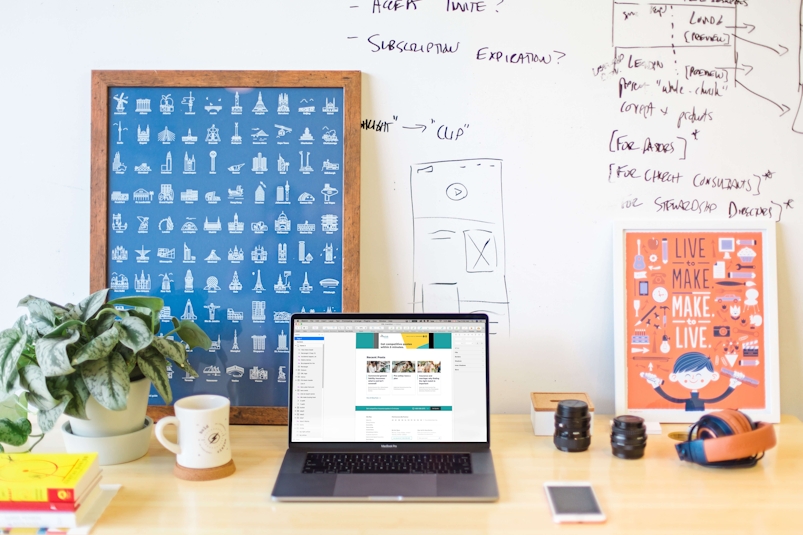 ux and ui design on a laptop screen