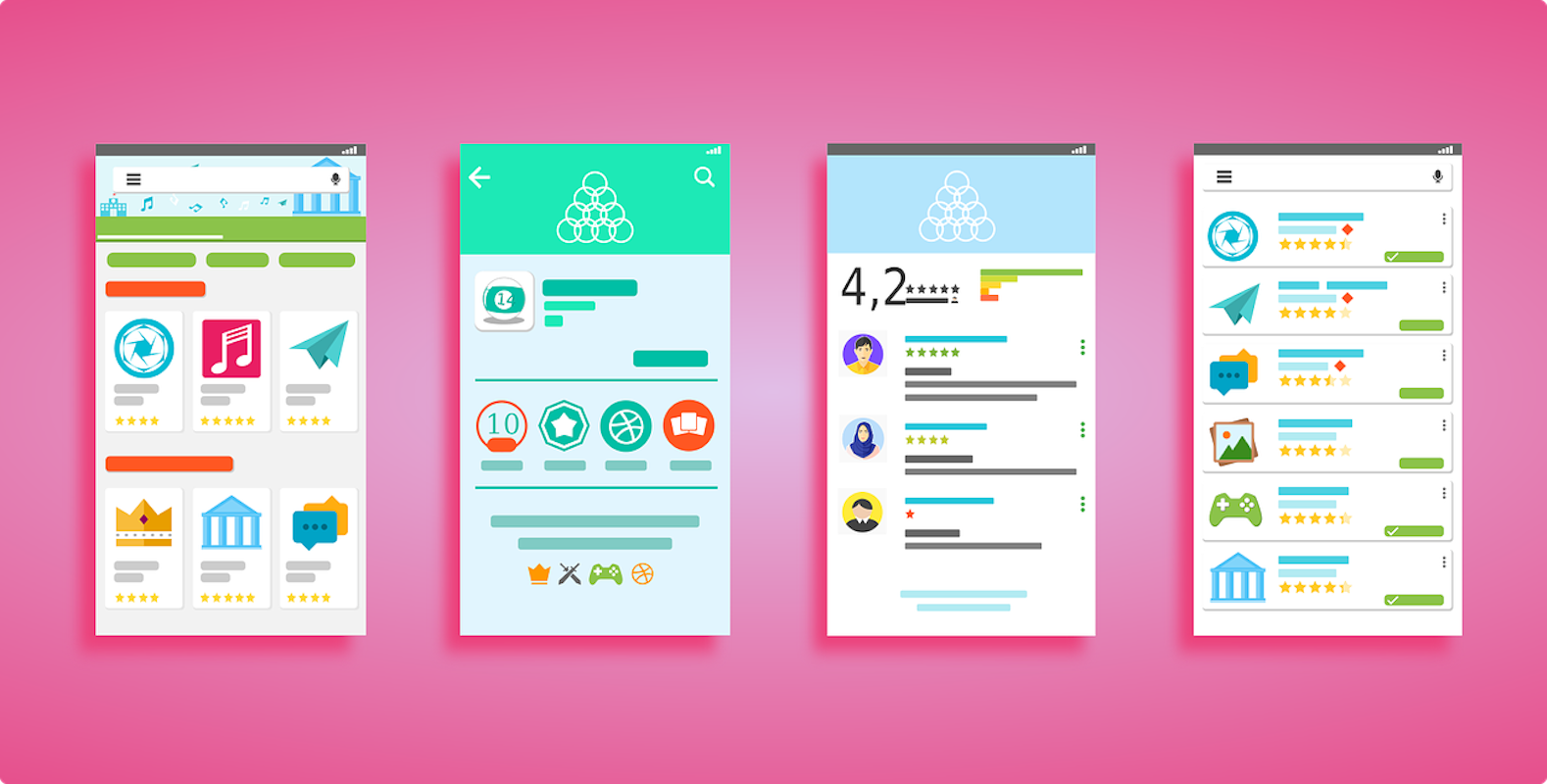 Android User Interface Illustrations