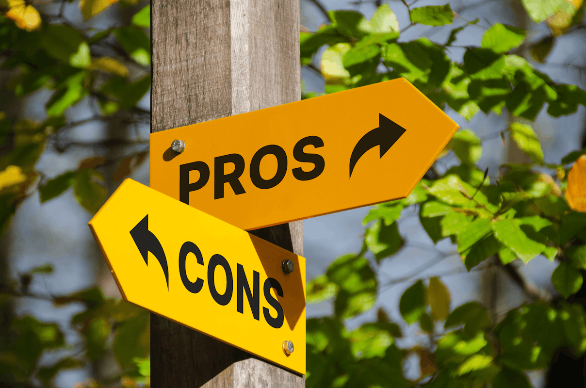 pros or cons sign