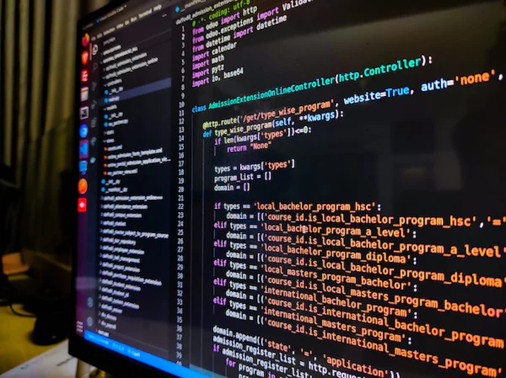 Programming code on computer