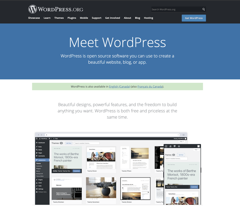 Wordpress.org screenshot